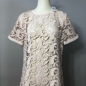 LOFT by Ann Taylor Women’s SS Cotton Lace Top